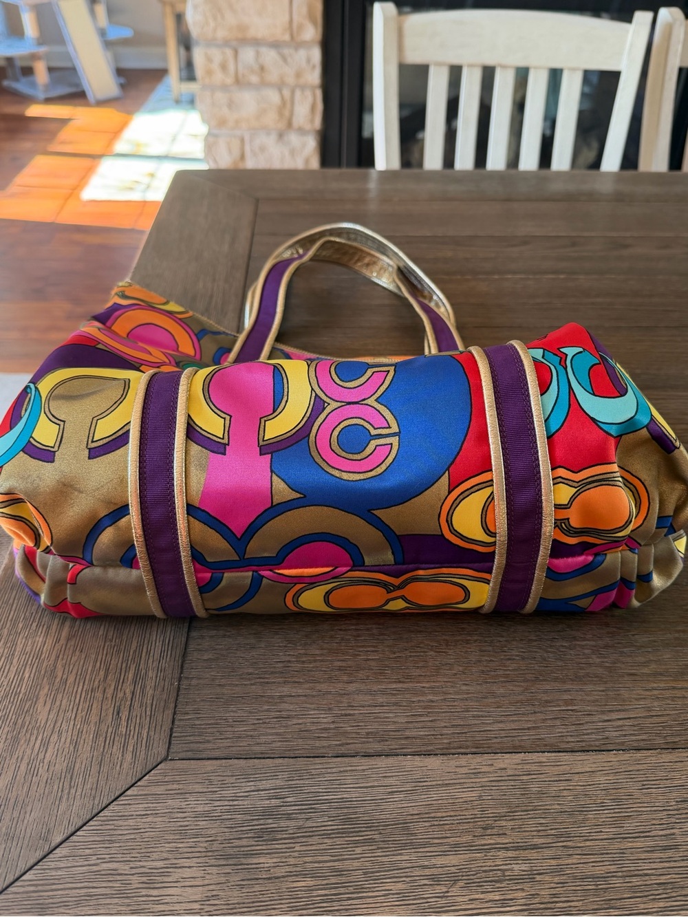 RARE Vintage Coach Poppy Pop C Glam Tote Bag 14365 Excellent Condition Y2K - Picture 10 of 16